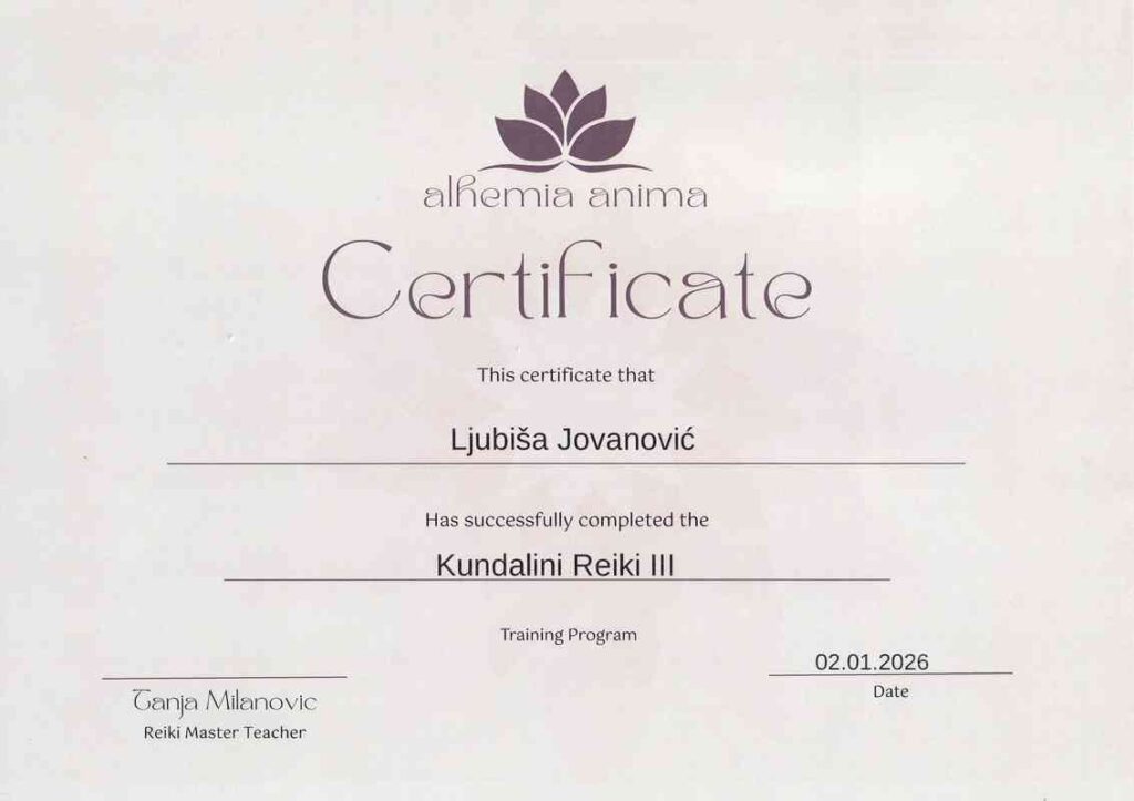 Kundalini Reiki sertifikat III